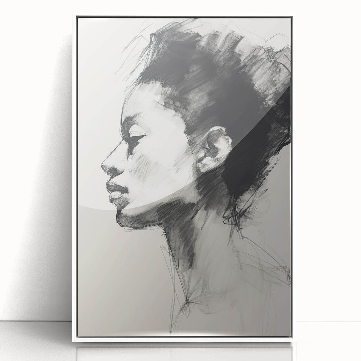 Minimalist Wall Art – Modern Abstract Portrait in Clean Line Design