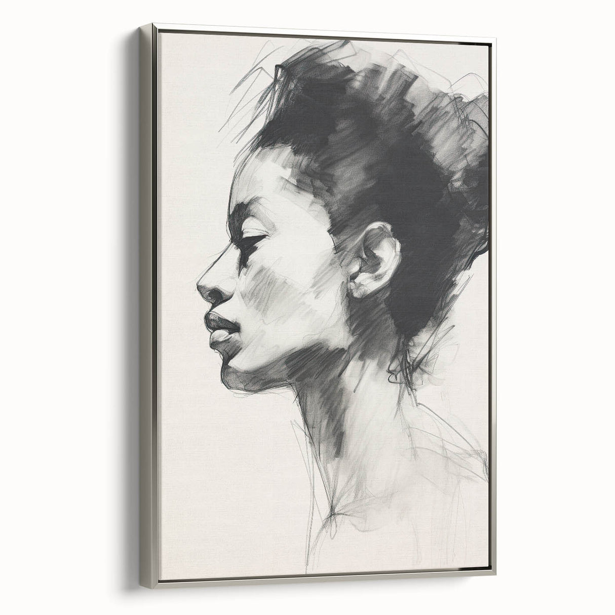Minimalist Wall Art – Modern Abstract Portrait in Clean Line Design