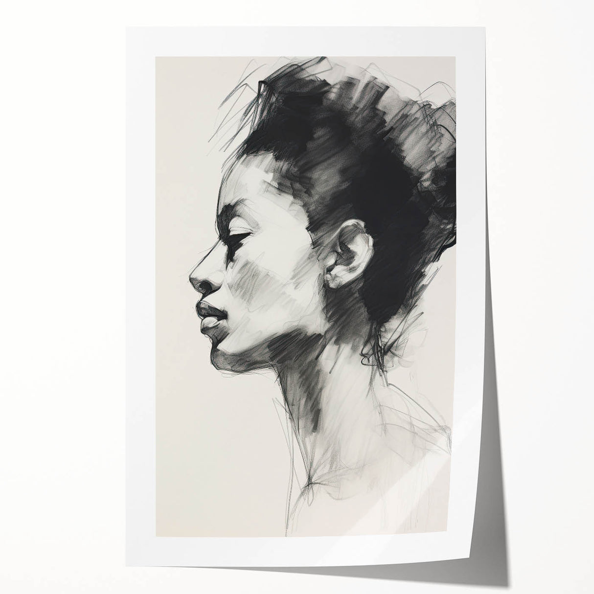 Minimalist Wall Art – Modern Abstract Portrait in Clean Line Design