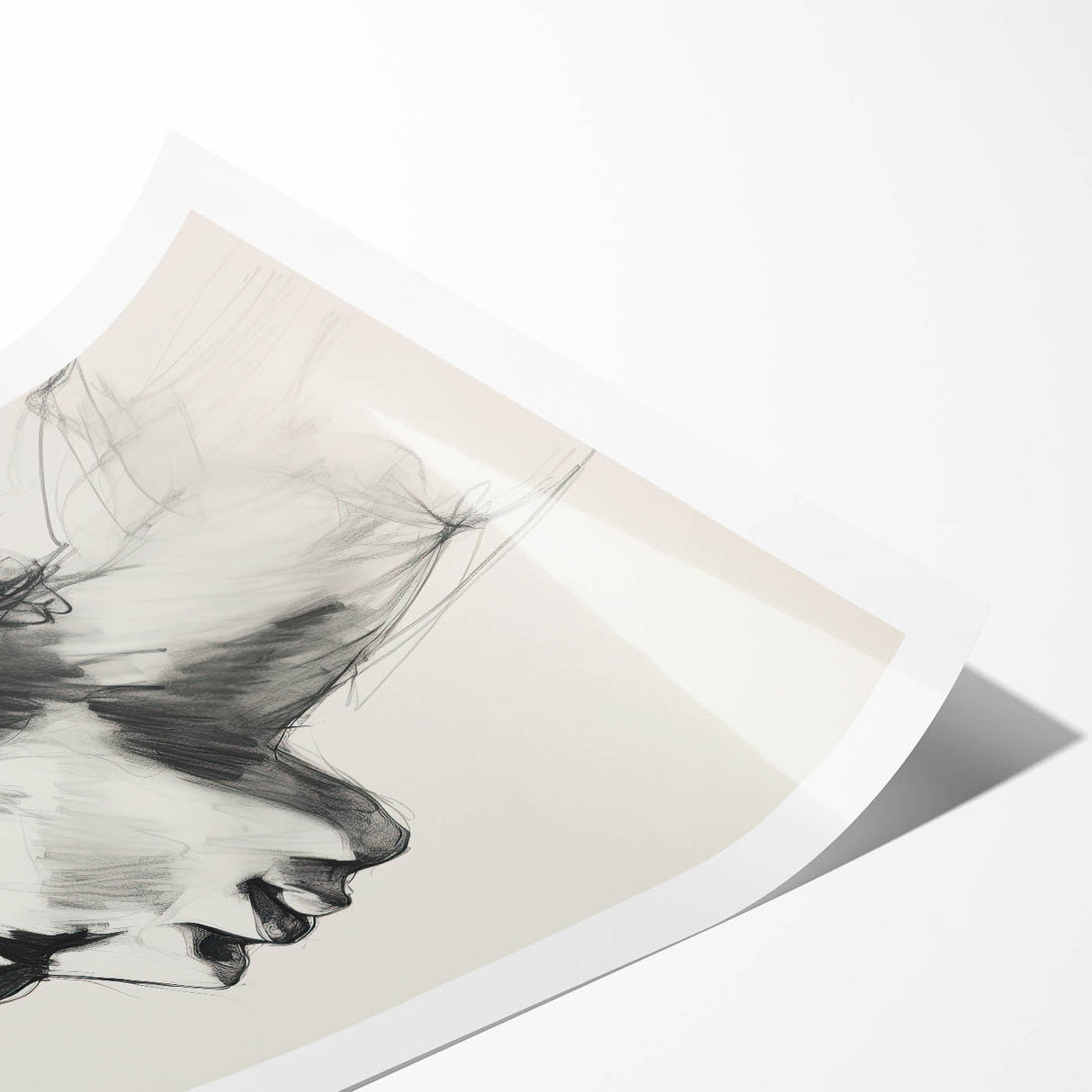 Minimalist Wall Art – Modern Abstract Portrait in Clean Line Design