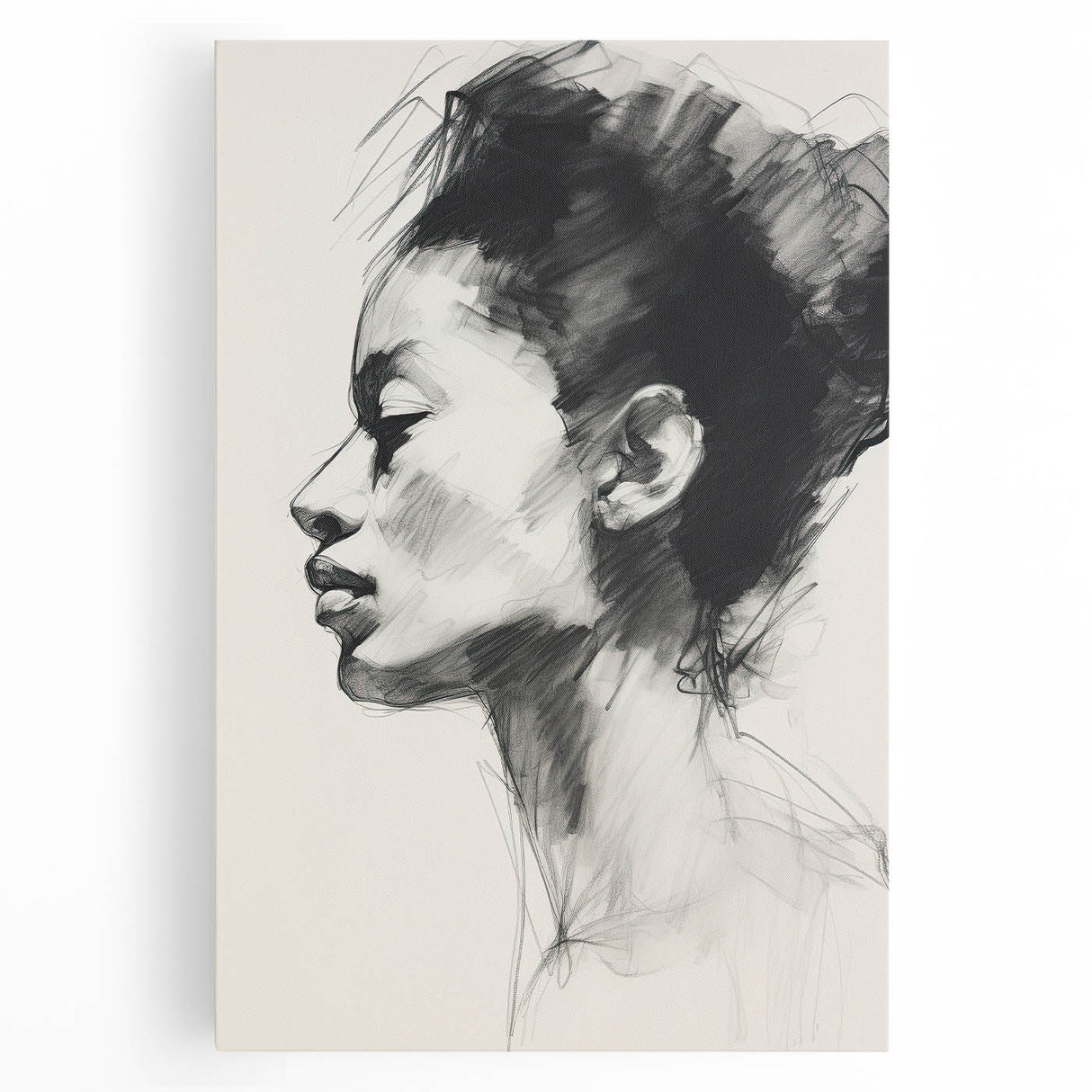 Minimalist Wall Art – Modern Abstract Portrait in Clean Line Design