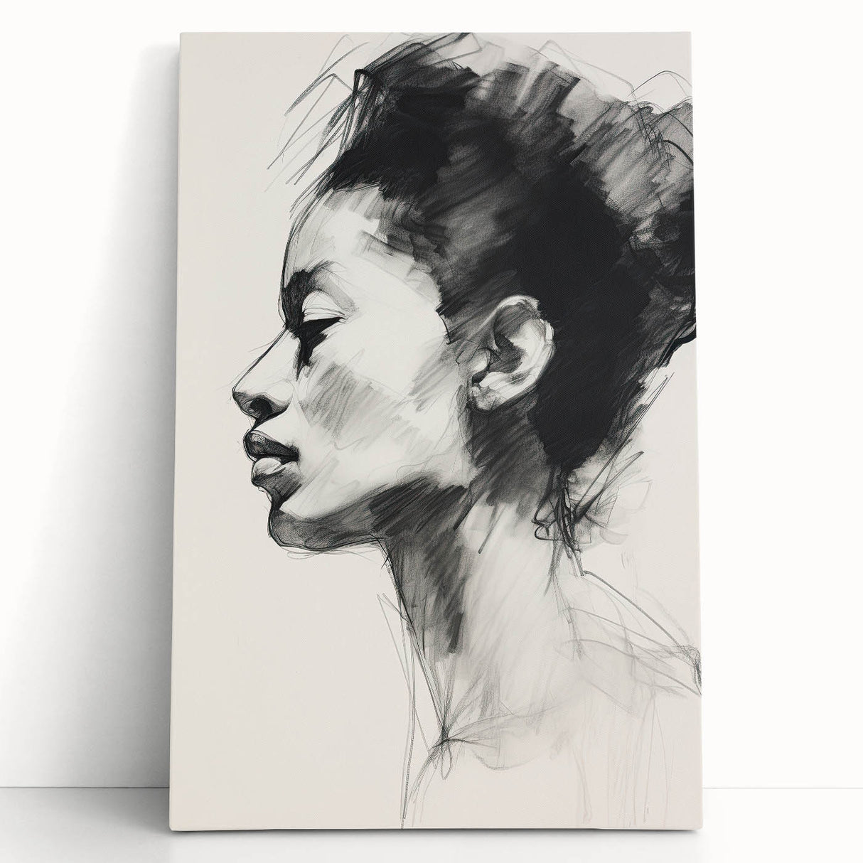 Minimalist Wall Art – Modern Abstract Portrait in Clean Line Design