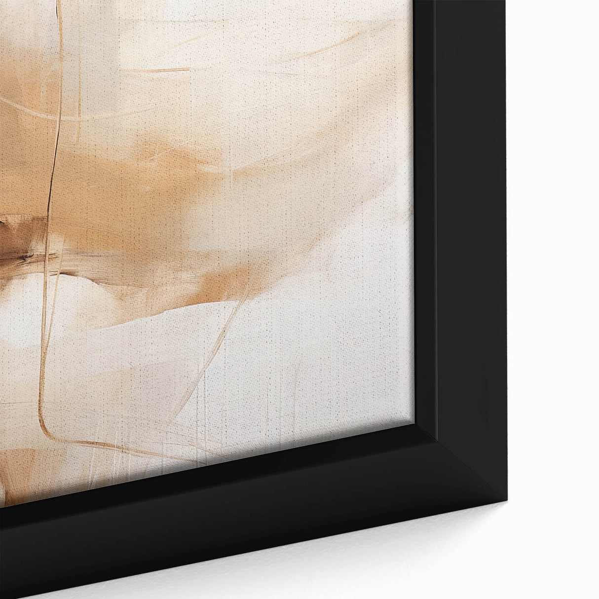 Minimalist Wall Art – Abstract Beige and White Artwork for Modern Spaces
