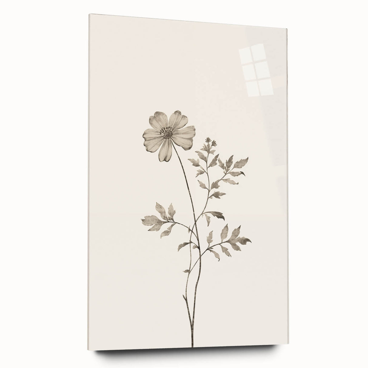 Minimalist Wall Art – Delicate Botanical Flower Sketch for Modern Decor