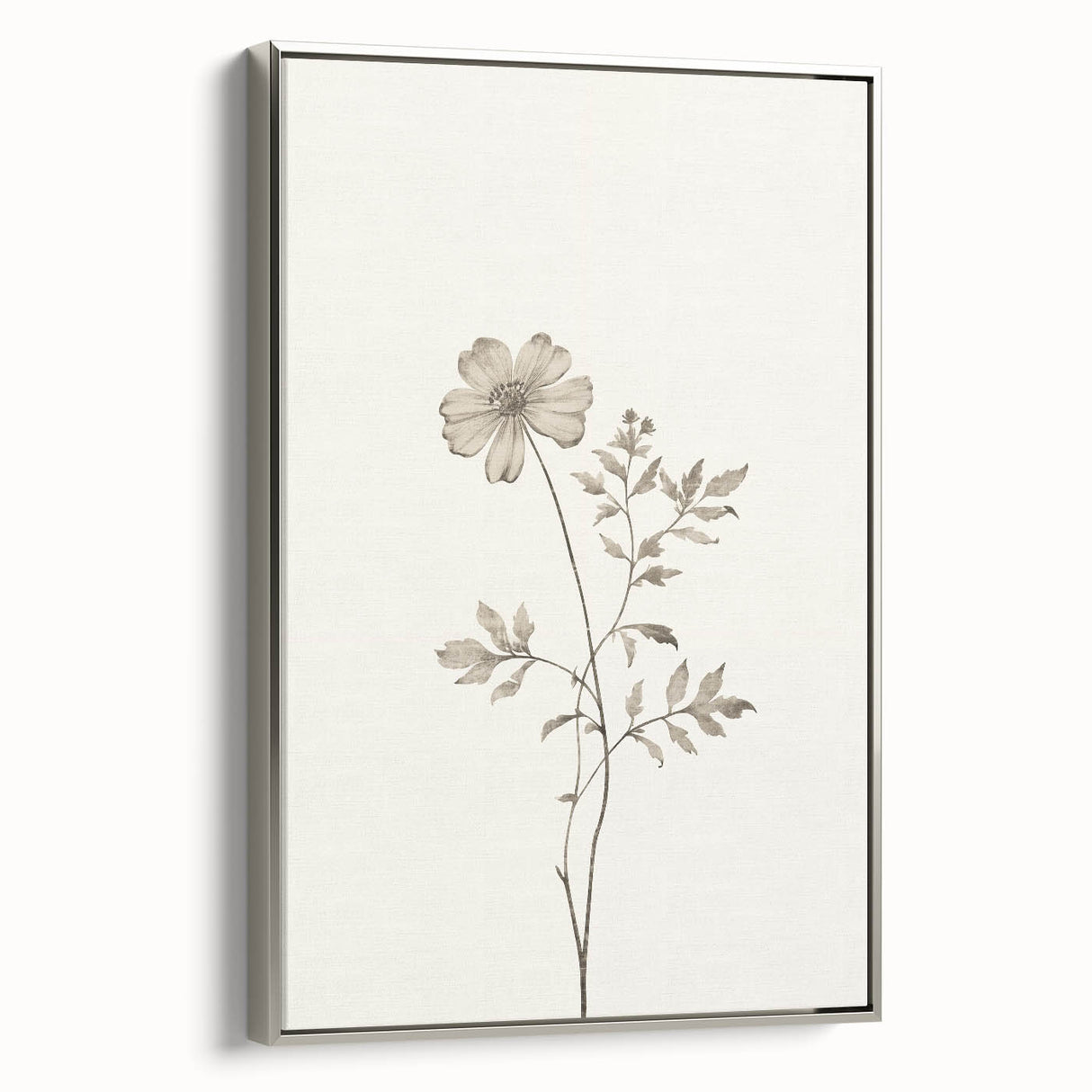 Minimalist Wall Art – Delicate Botanical Flower Sketch for Modern Decor