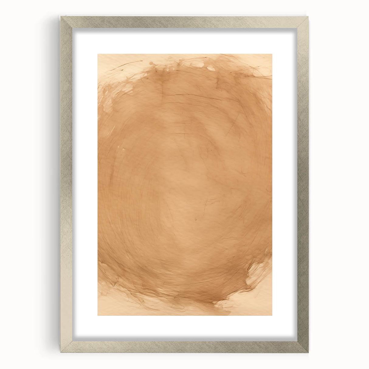 Minimalist Wall Art: Abstract Beige and Brown Minimal Art Print