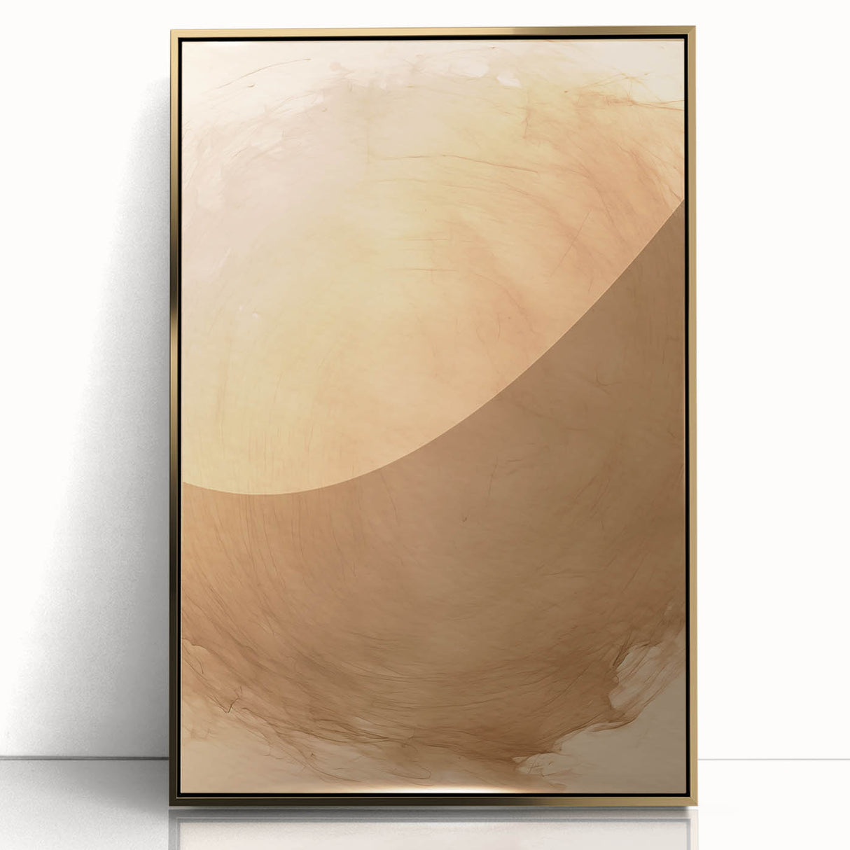 Minimalist Wall Art: Abstract Beige and Brown Minimal Art Print