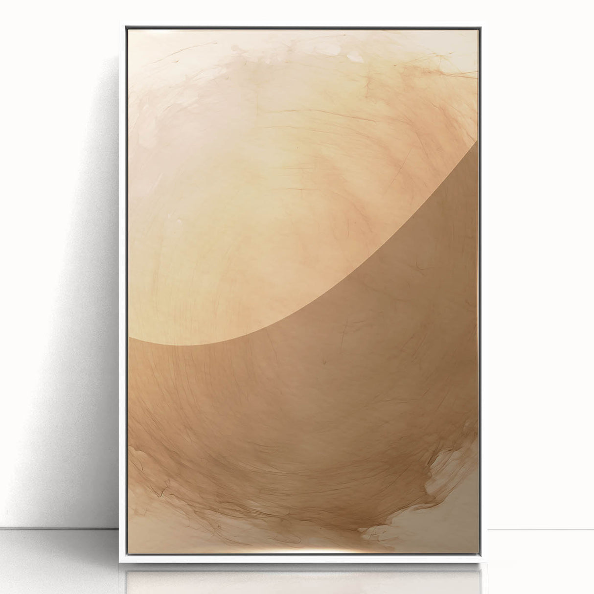 Minimalist Wall Art: Abstract Beige and Brown Minimal Art Print