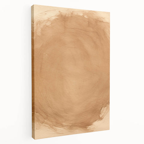 Minimalist Wall Art: Abstract Beige and Brown Minimal Art Print