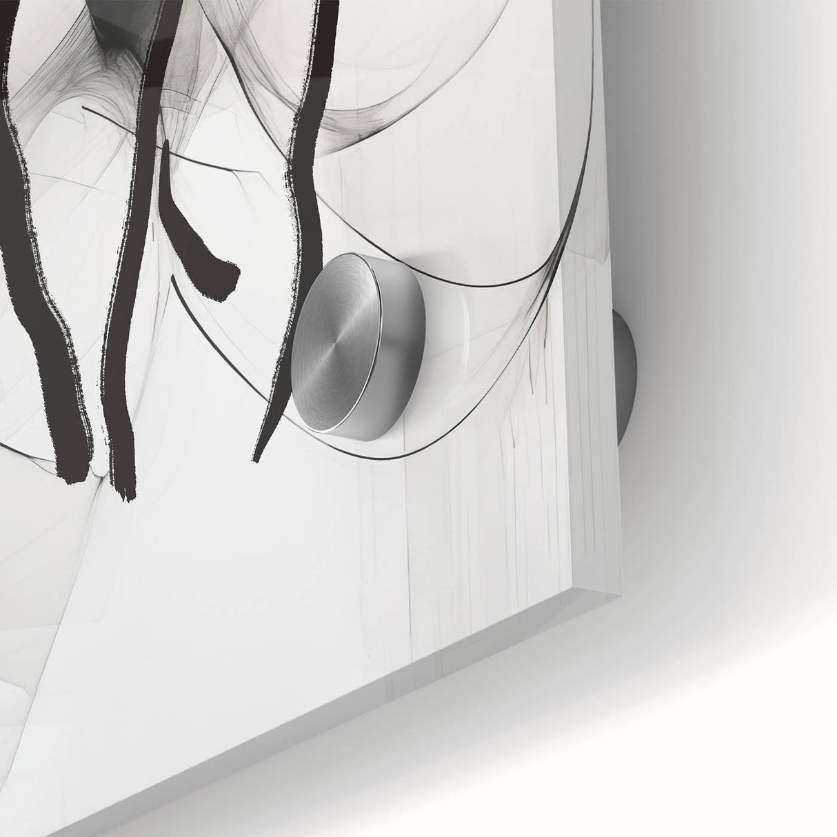 Abstract Minimalist Wall Art: Modern Black and White Line Art Print