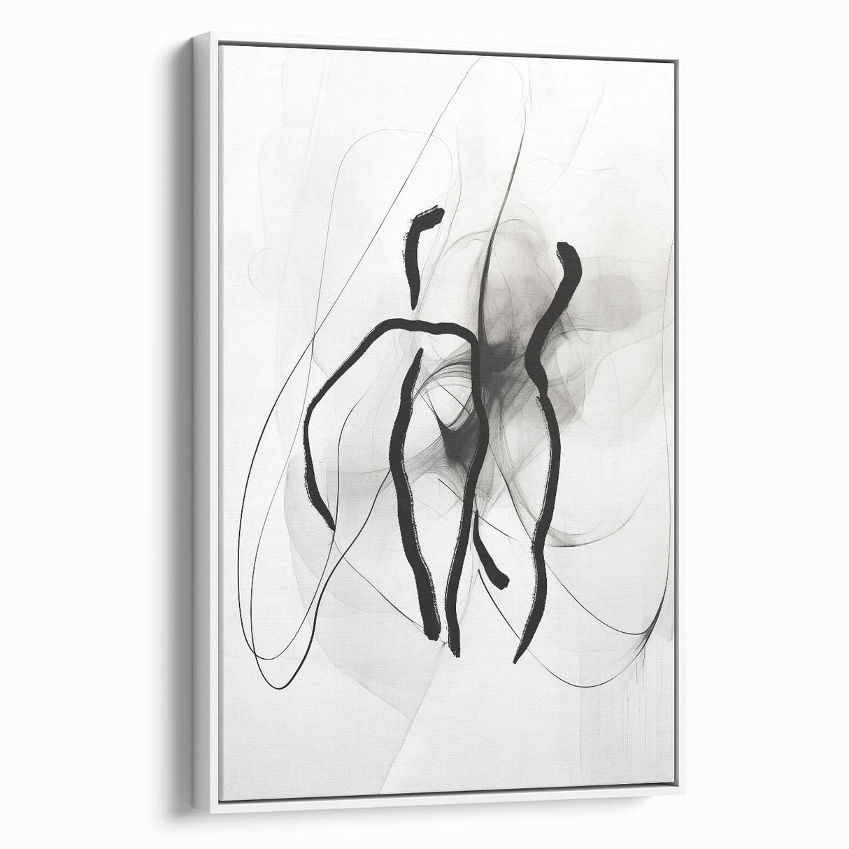Abstract Minimalist Wall Art: Modern Black and White Line Art Print