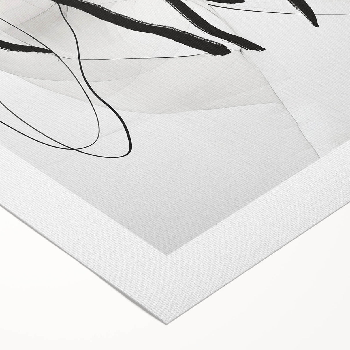 Abstract Minimalist Wall Art: Modern Black and White Line Art Print