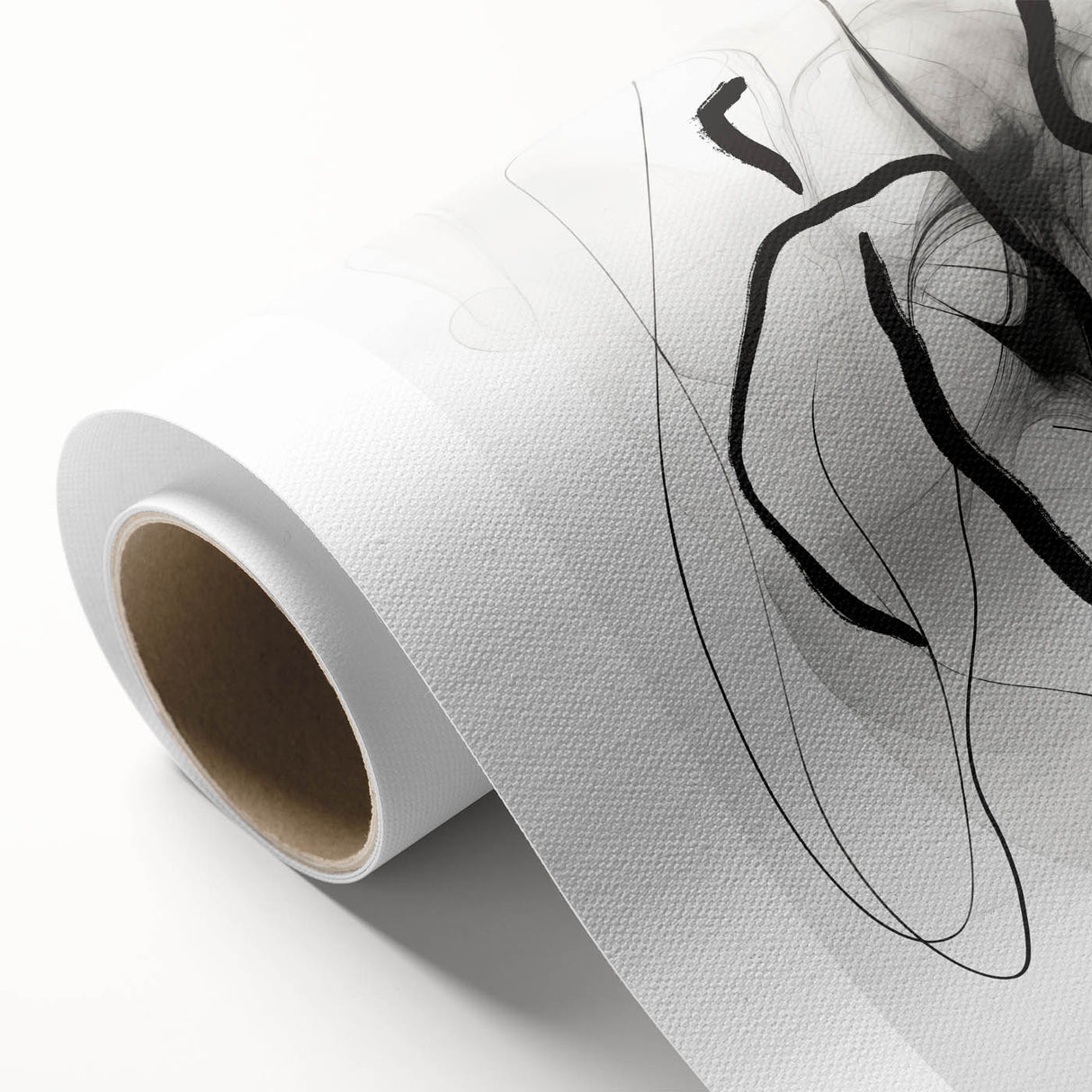 Abstract Minimalist Wall Art: Modern Black and White Line Art Print