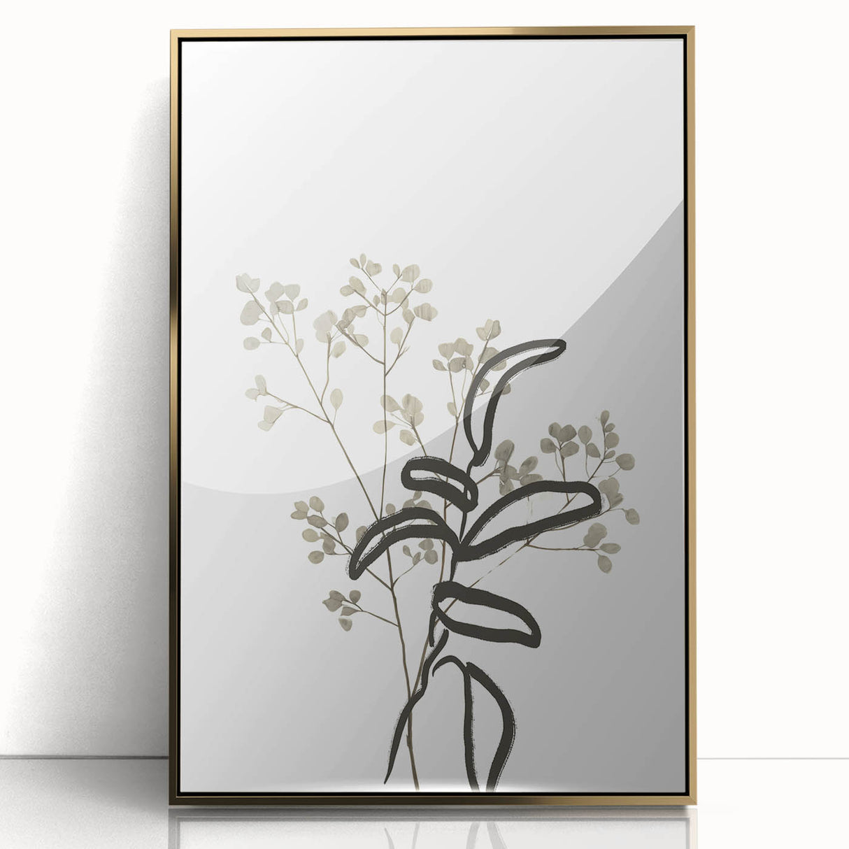 Minimalist Botanical Wall Art: Modern Nature-Inspired Line Art Print