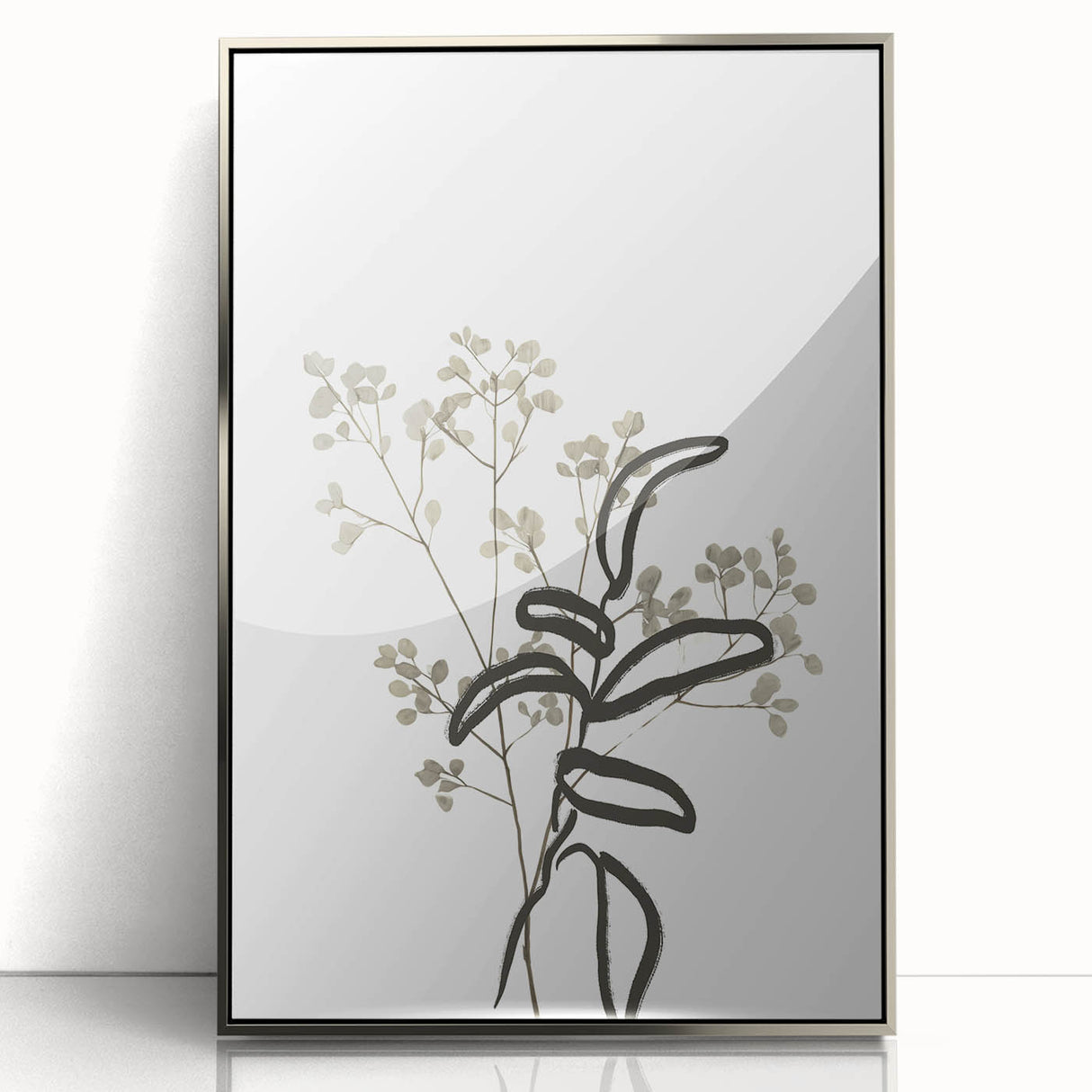 Minimalist Botanical Wall Art: Modern Nature-Inspired Line Art Print
