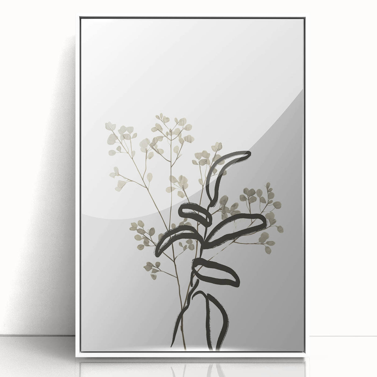 Minimalist Botanical Wall Art: Modern Nature-Inspired Line Art Print