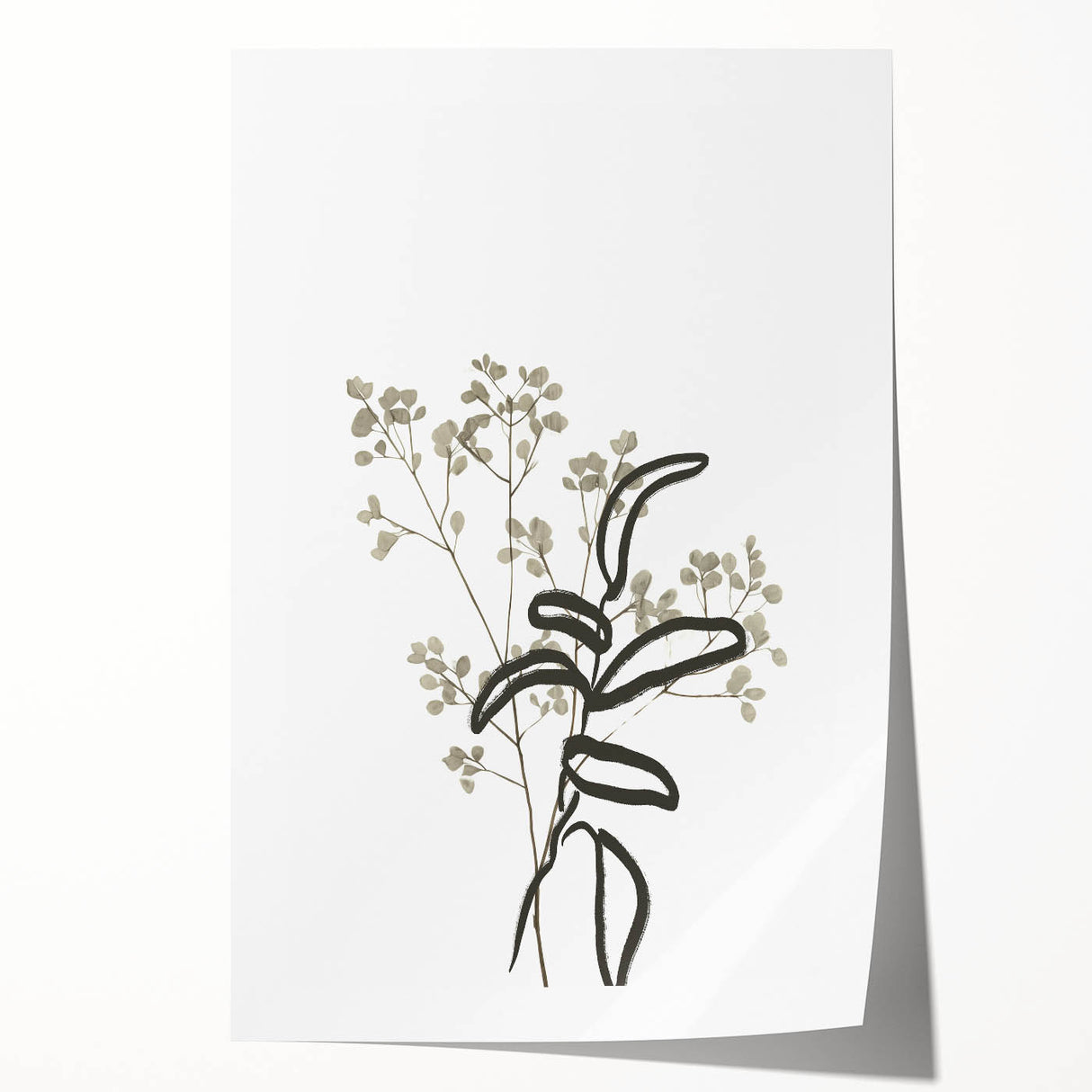 Minimalist Botanical Wall Art: Modern Nature-Inspired Line Art Print