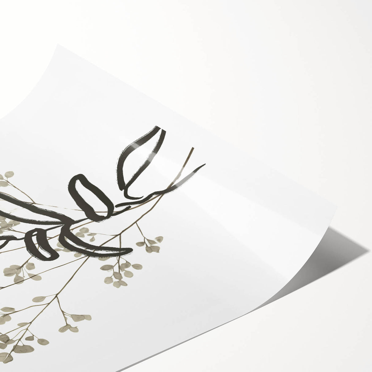 Minimalist Botanical Wall Art: Modern Nature-Inspired Line Art Print