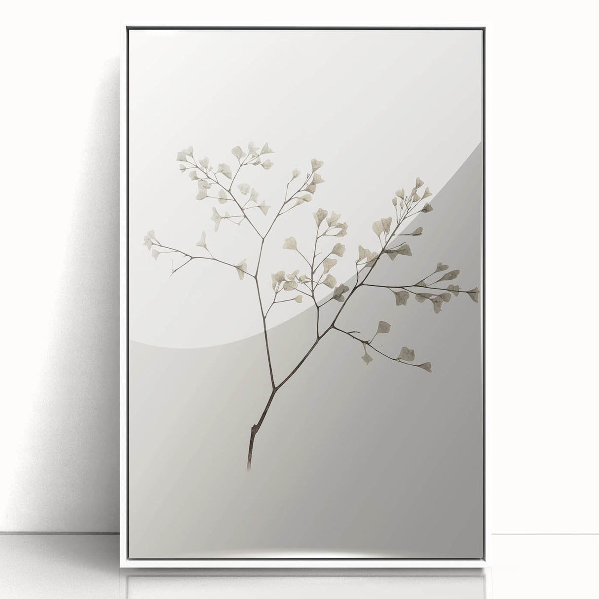 Minimalist Botanical Art Print: Simple Nature-Inspired Wall Art in Neutral Tones
