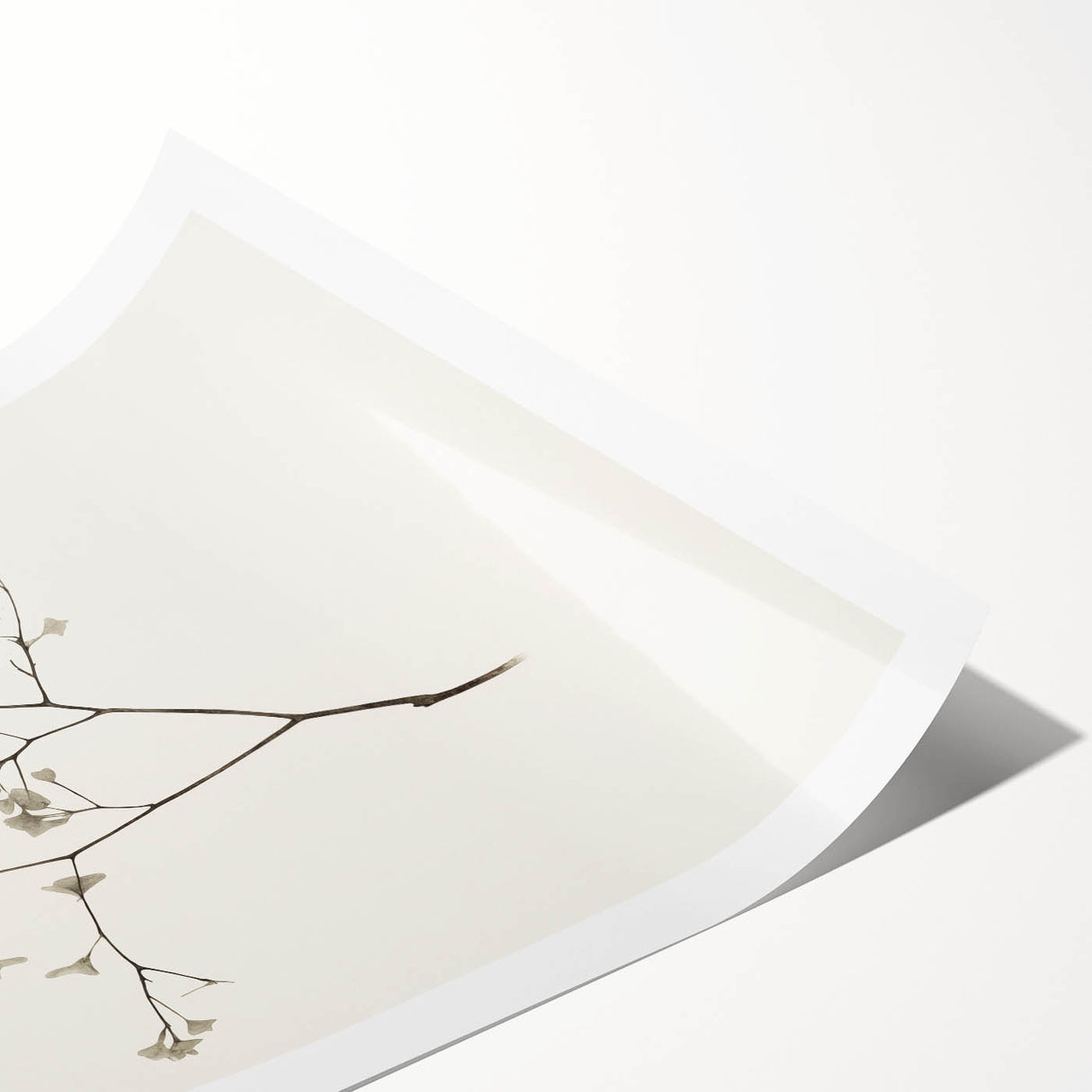Minimalist Botanical Art Print: Simple Nature-Inspired Wall Art in Neutral Tones