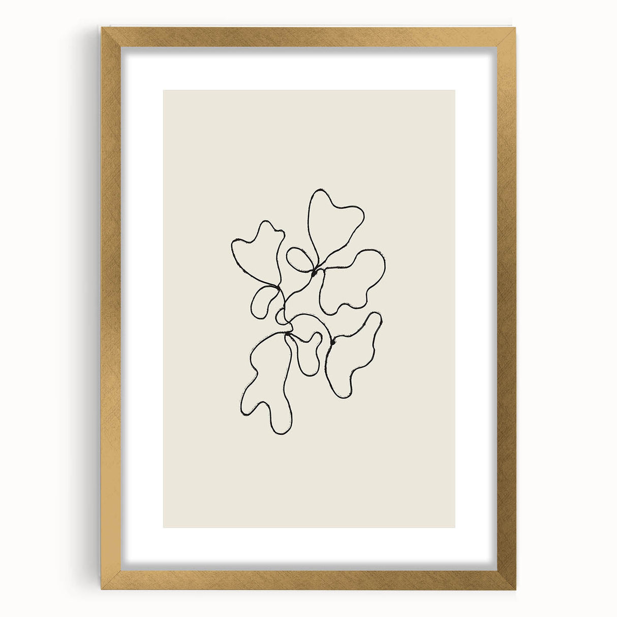 Minimalist Abstract Line Art: Organic Shapes in Clean Black Lines