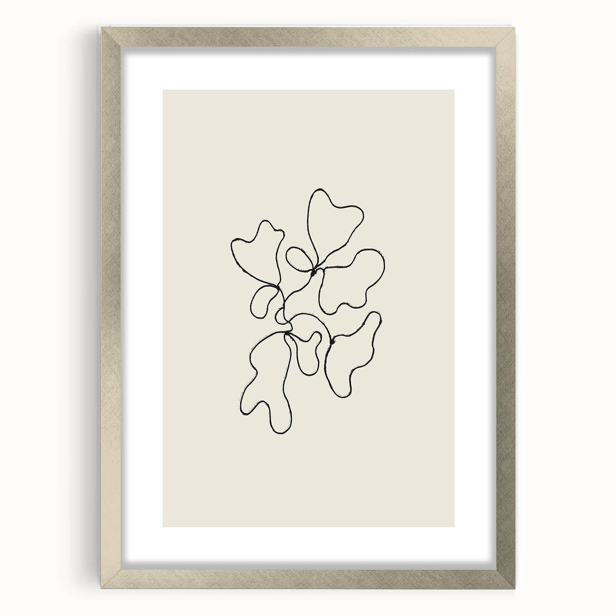 Minimalist Abstract Line Art: Organic Shapes in Clean Black Lines