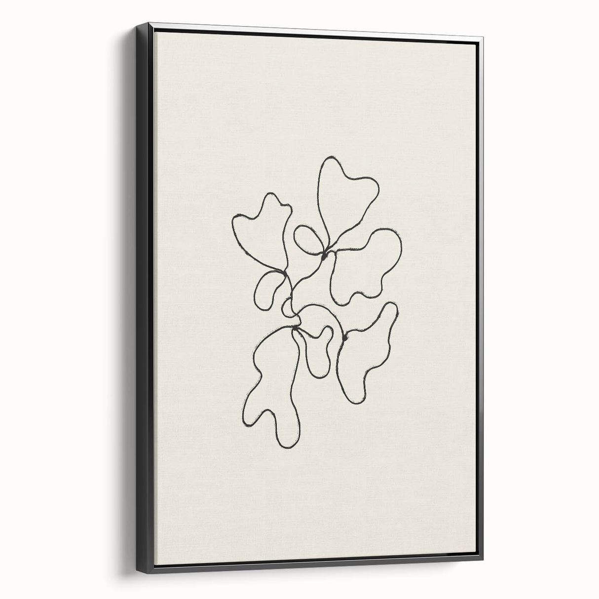 Minimalist Abstract Line Art: Organic Shapes in Clean Black Lines