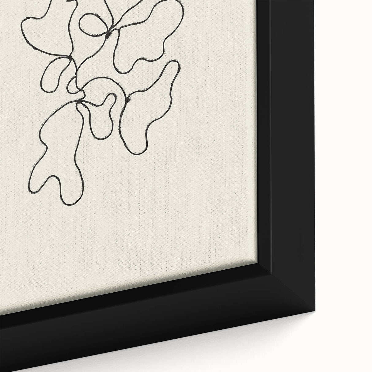 Minimalist Abstract Line Art: Organic Shapes in Clean Black Lines