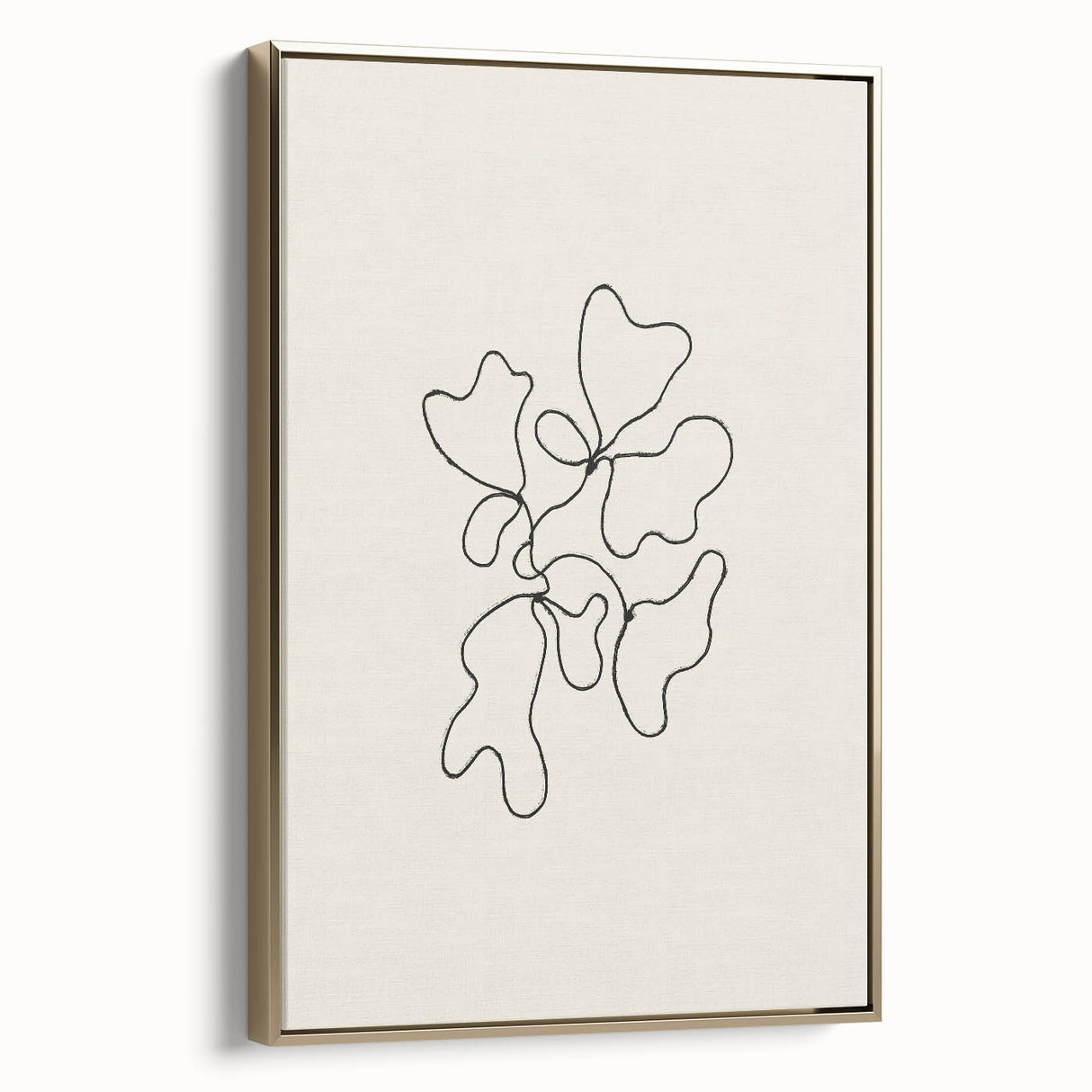 Minimalist Abstract Line Art: Organic Shapes in Clean Black Lines