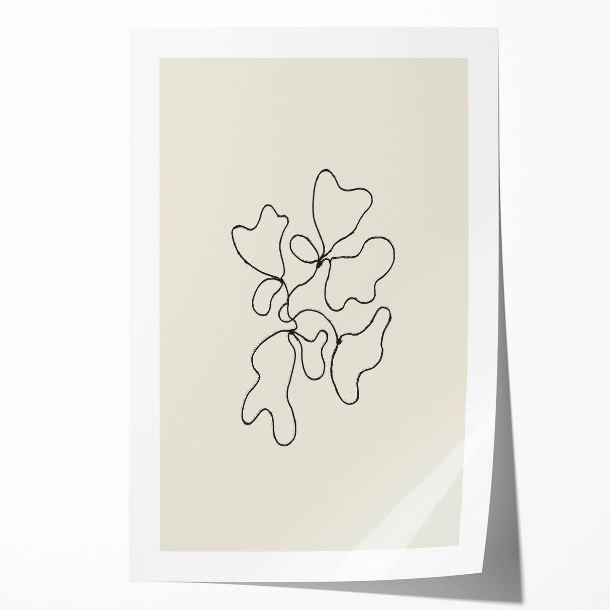Minimalist Abstract Line Art: Organic Shapes in Clean Black Lines