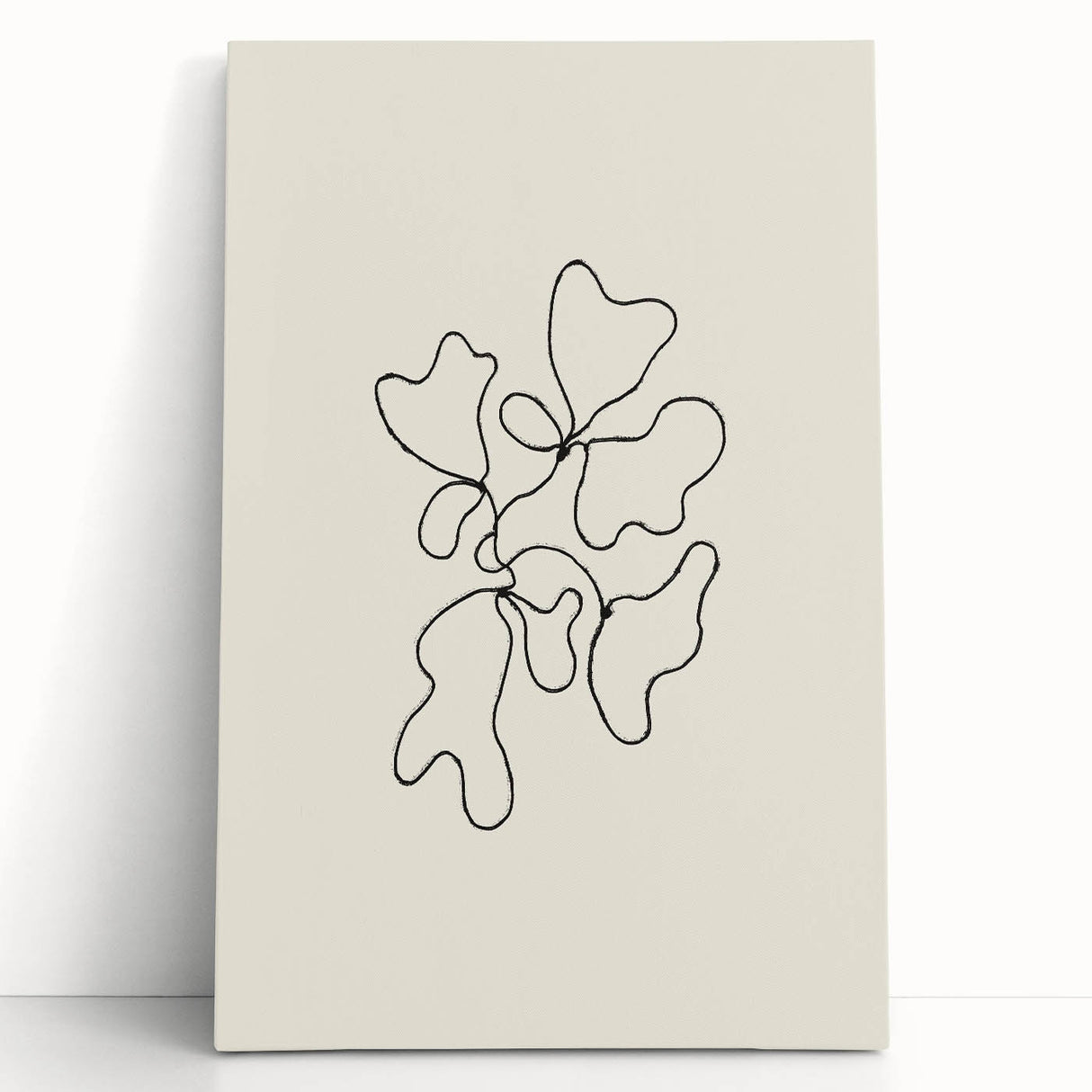 Minimalist Abstract Line Art: Organic Shapes in Clean Black Lines