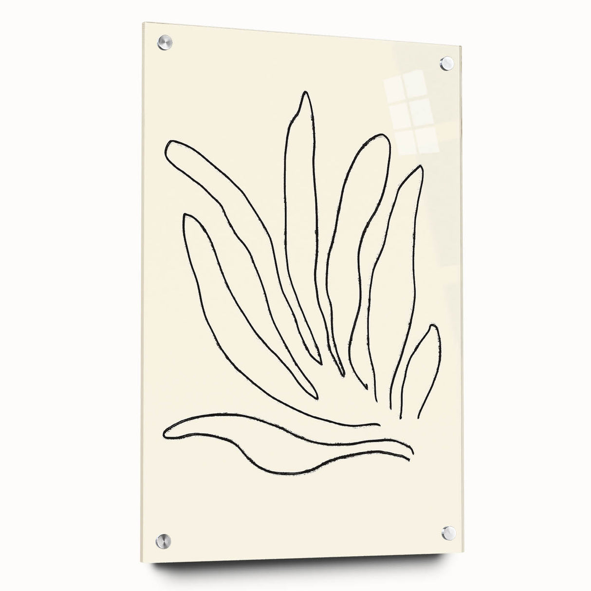 Minimalist Botanical Line Art: Elegant Abstract Leaf Design