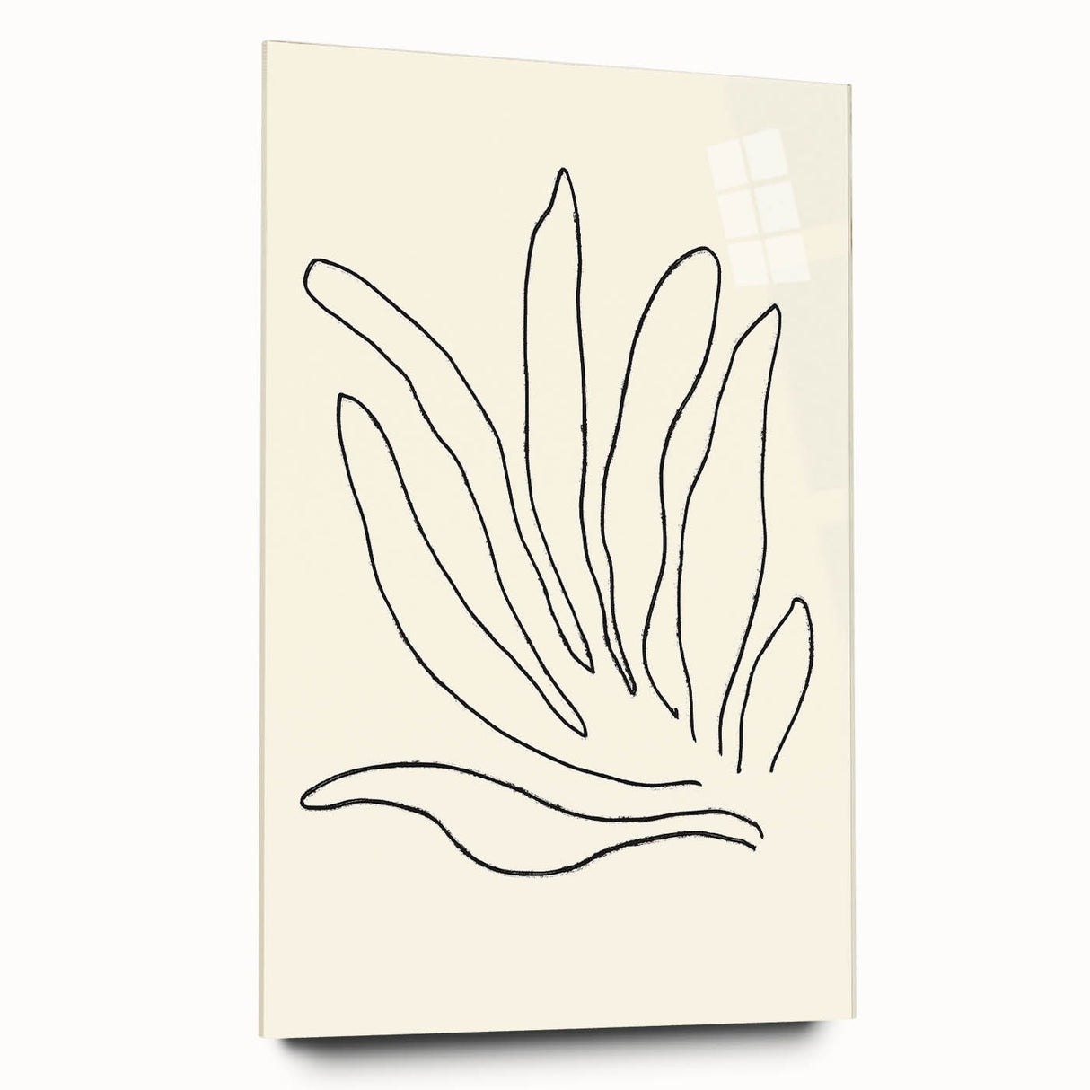 Minimalist Botanical Line Art: Elegant Abstract Leaf Design