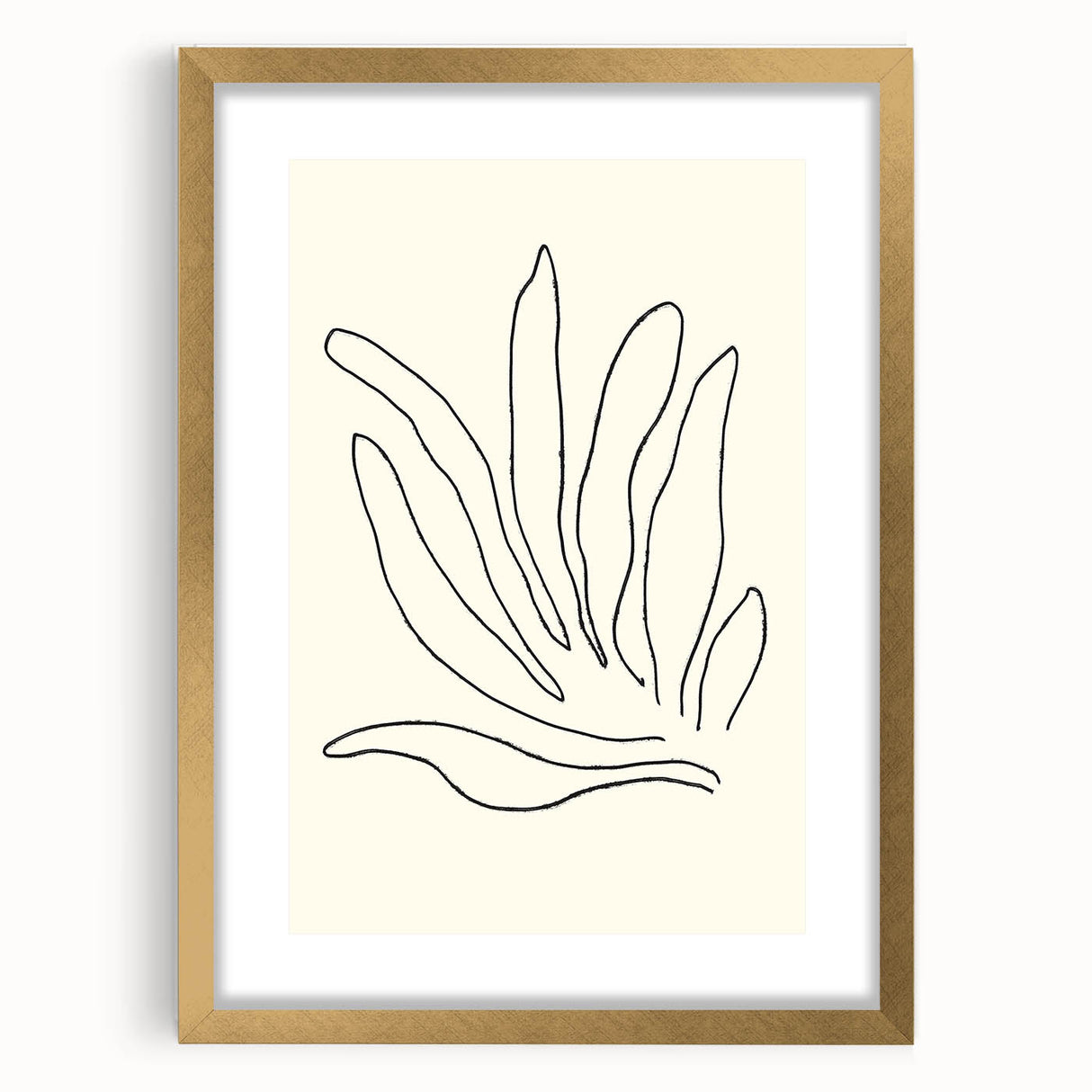 Minimalist Botanical Line Art: Elegant Abstract Leaf Design
