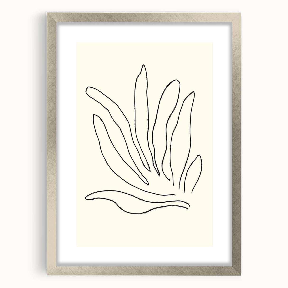 Minimalist Botanical Line Art: Elegant Abstract Leaf Design
