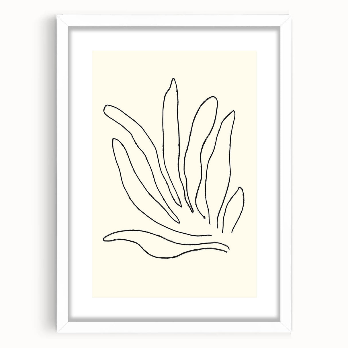 Minimalist Botanical Line Art: Elegant Abstract Leaf Design