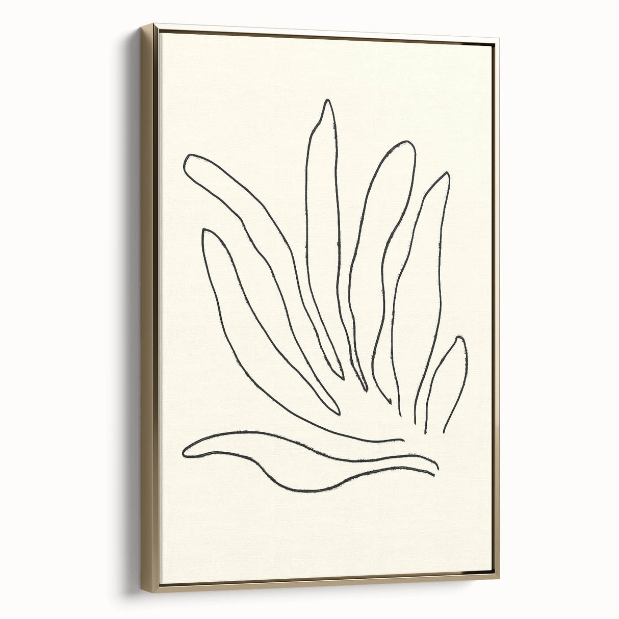 Minimalist Botanical Line Art: Elegant Abstract Leaf Design
