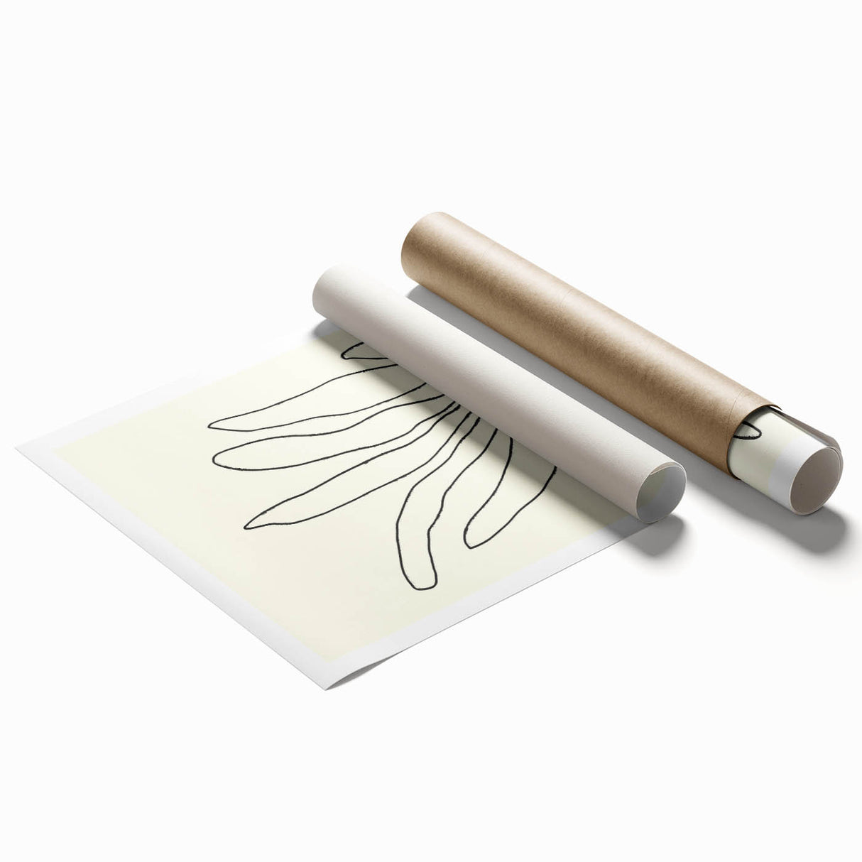 Minimalist Botanical Line Art: Elegant Abstract Leaf Design