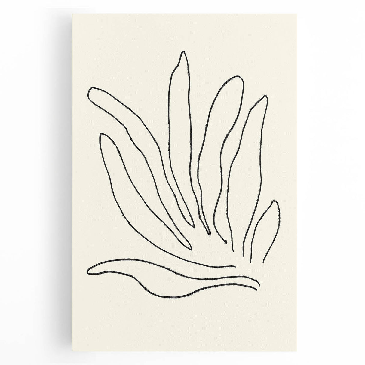 Minimalist Botanical Line Art: Elegant Abstract Leaf Design