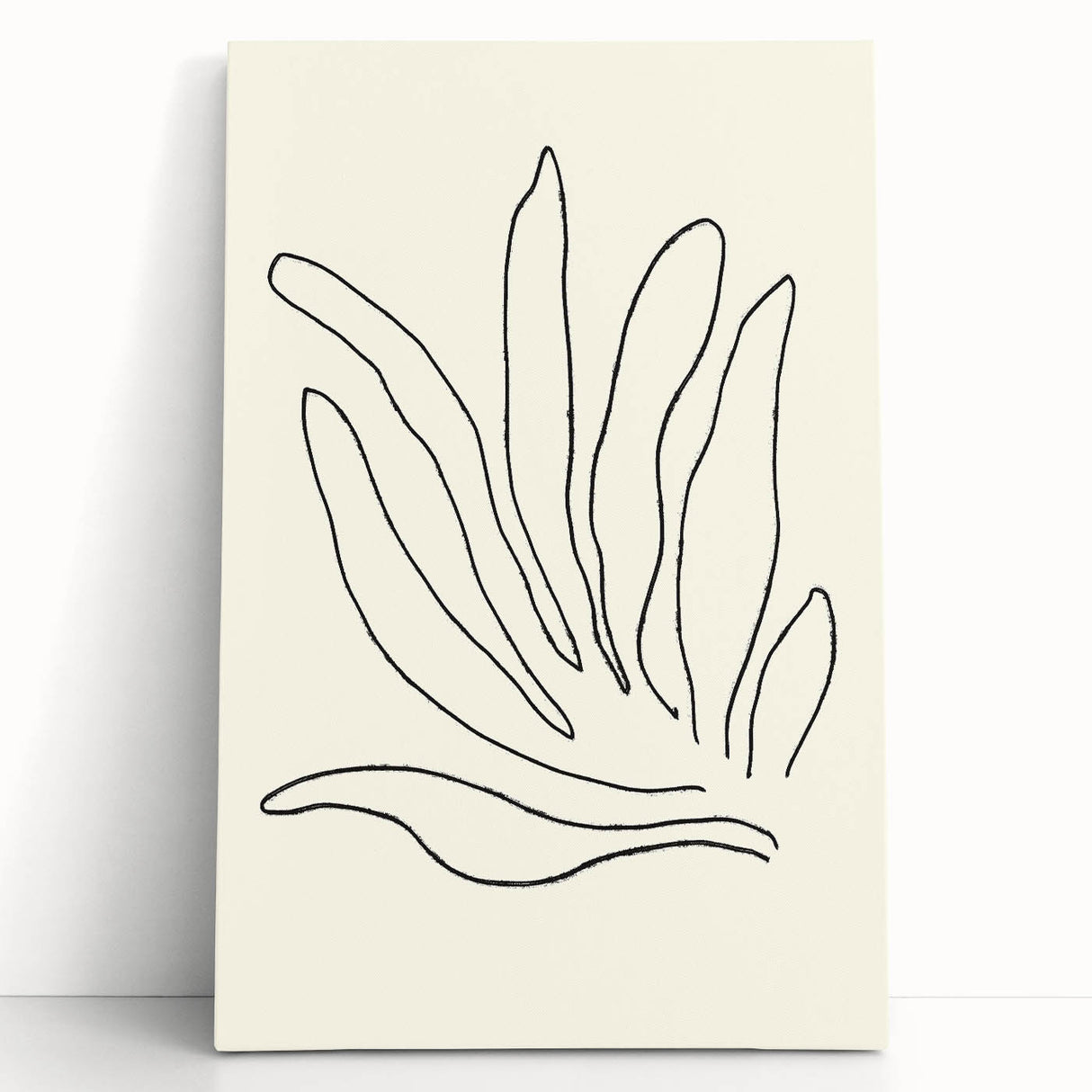 Minimalist Botanical Line Art: Elegant Abstract Leaf Design