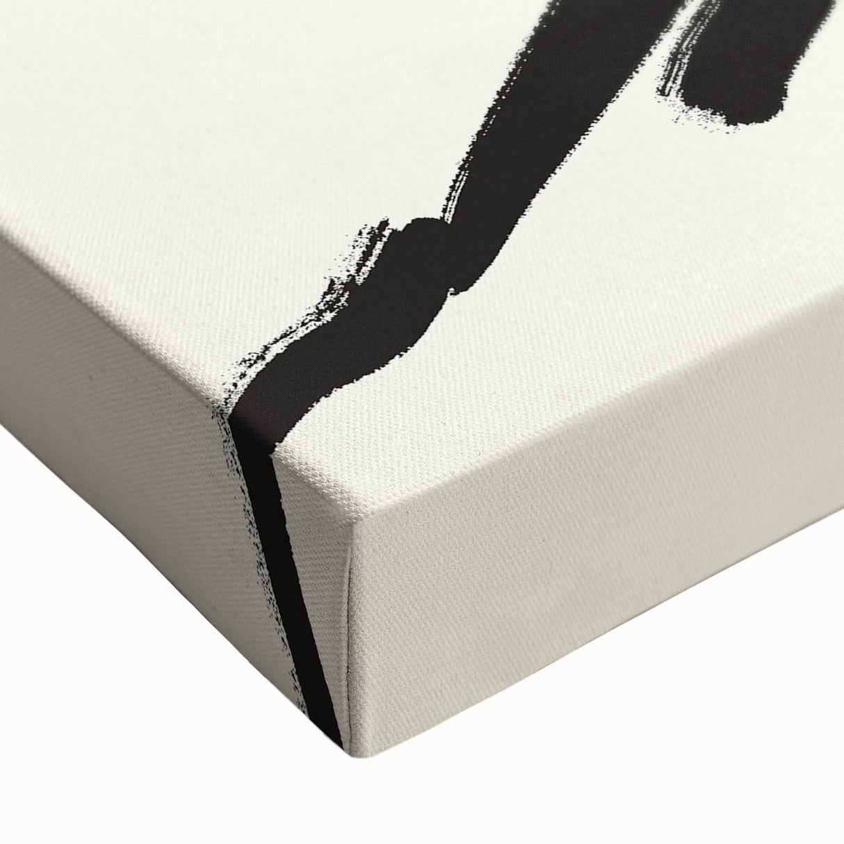 Minimalist Abstract Line Art: Bold Organic Strokes in Black on White