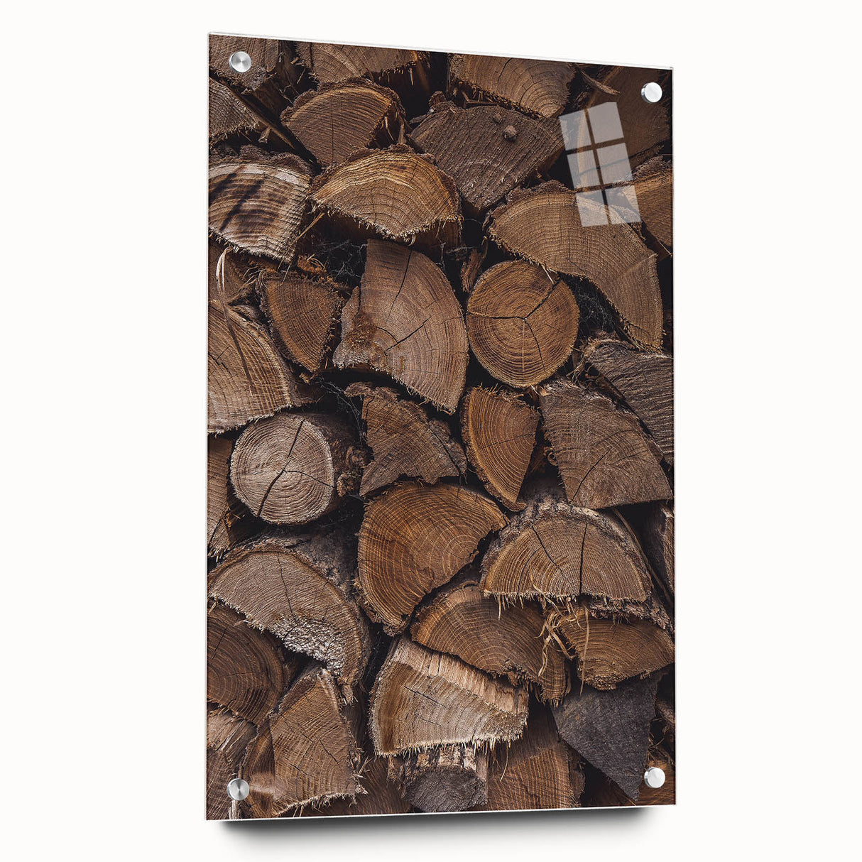 Rustic Wall Art - Stacked Firewood for Cozy Farmhouse Decor