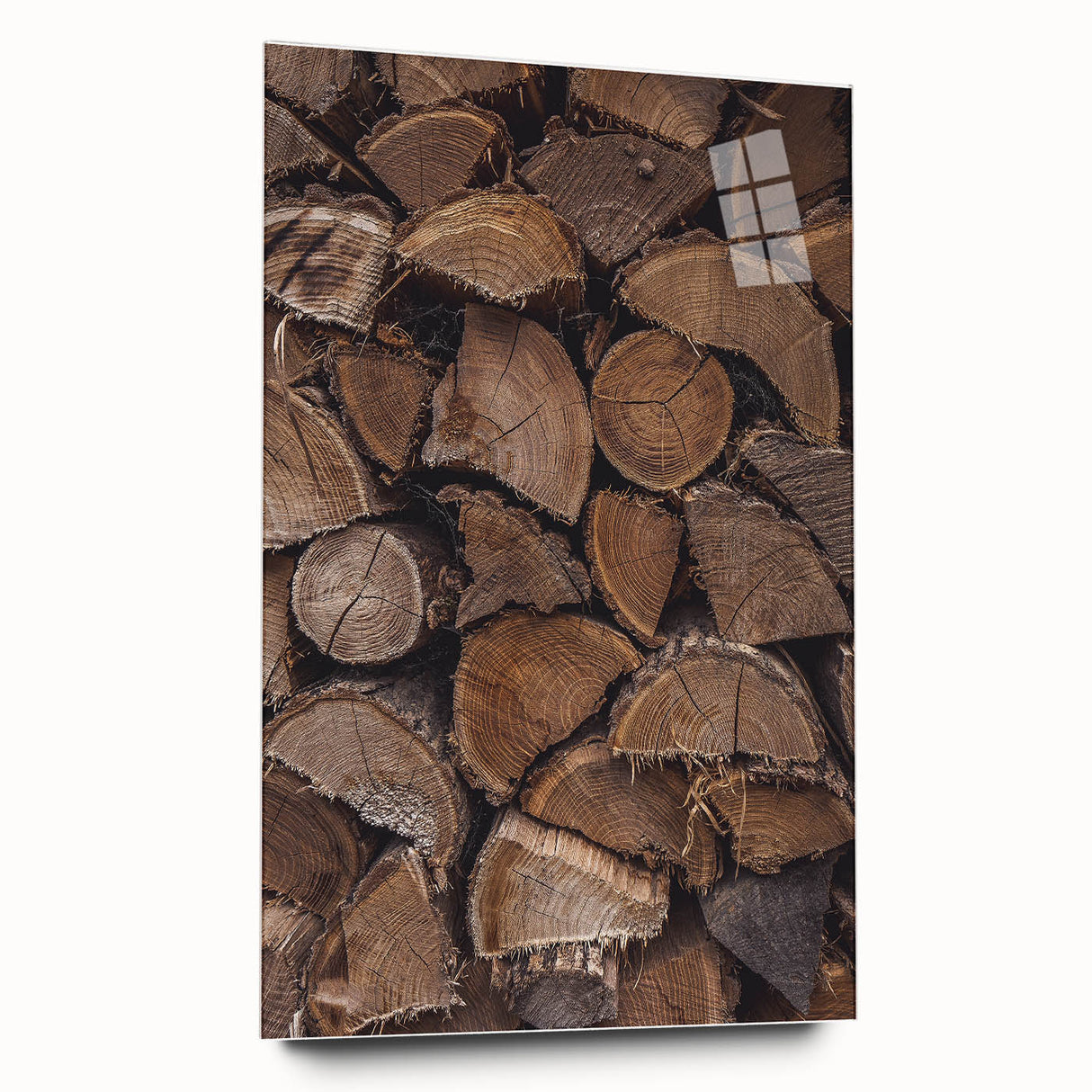 Rustic Wall Art - Stacked Firewood for Cozy Farmhouse Decor