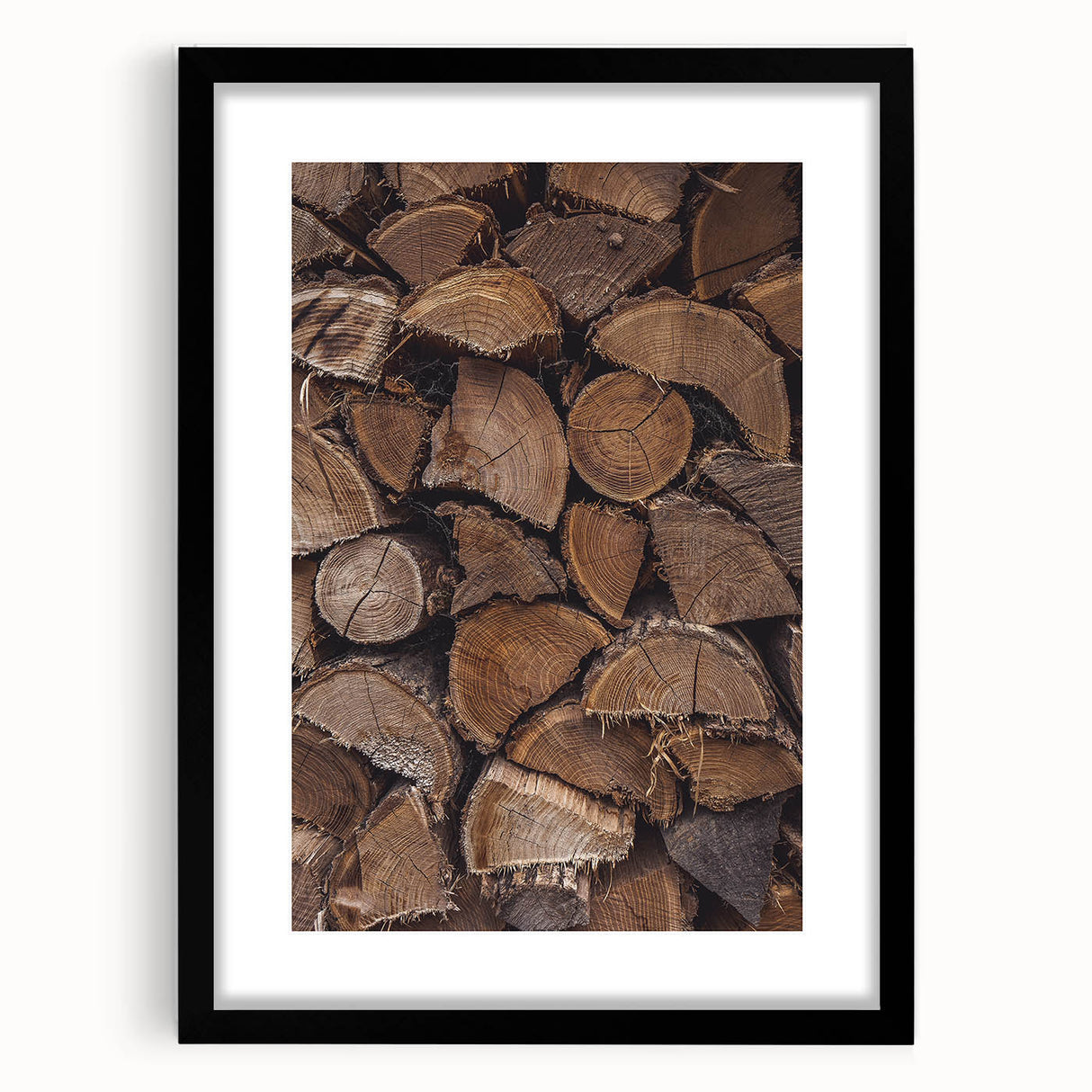 Rustic Wall Art - Stacked Firewood for Cozy Farmhouse Decor