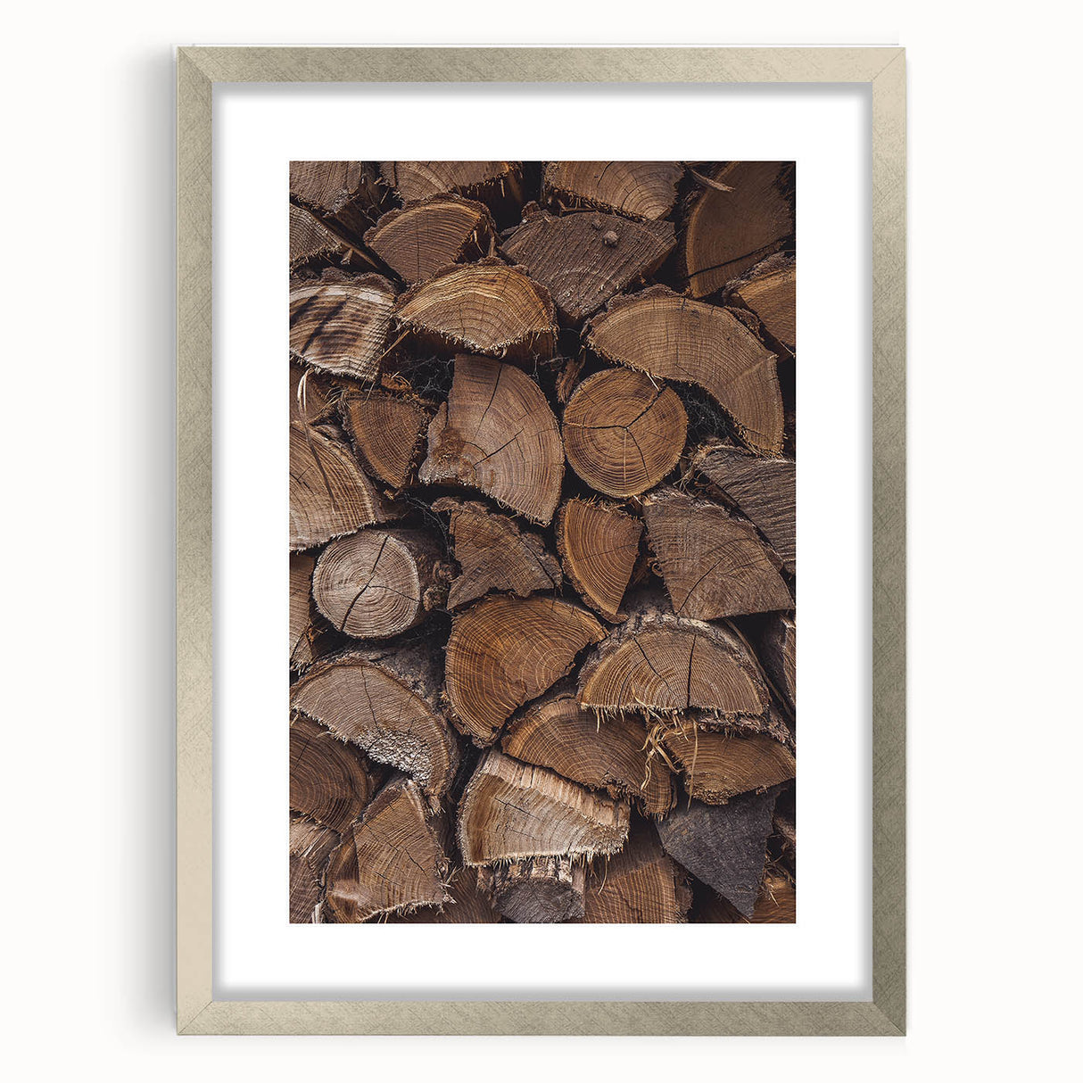 Rustic Wall Art - Stacked Firewood for Cozy Farmhouse Decor