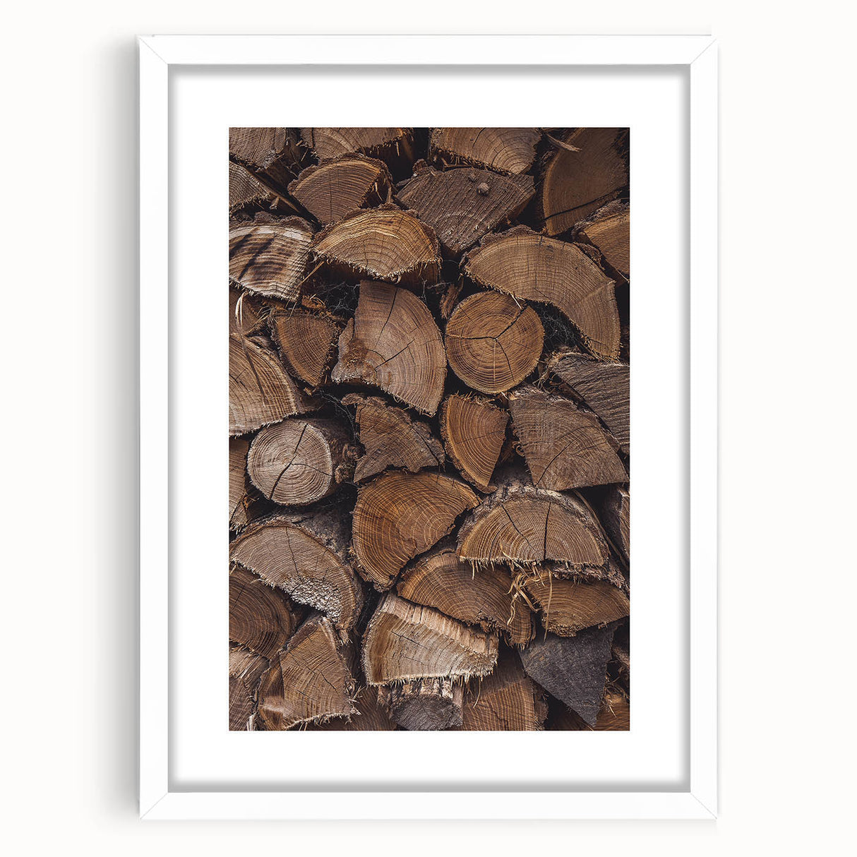 Rustic Wall Art - Stacked Firewood for Cozy Farmhouse Decor