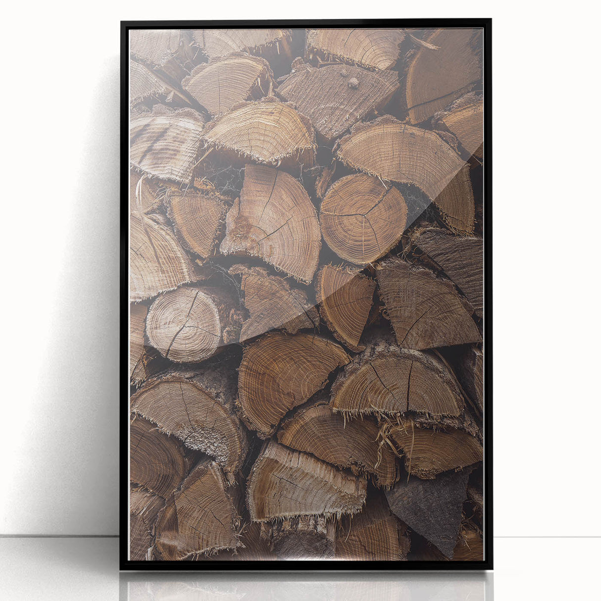 Rustic Wall Art - Stacked Firewood for Cozy Farmhouse Decor