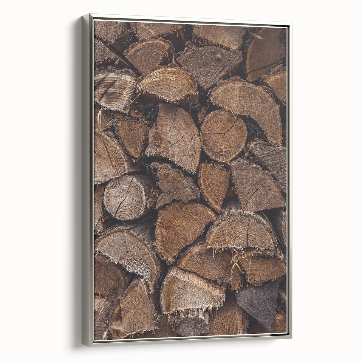 Rustic Wall Art - Stacked Firewood for Cozy Farmhouse Decor