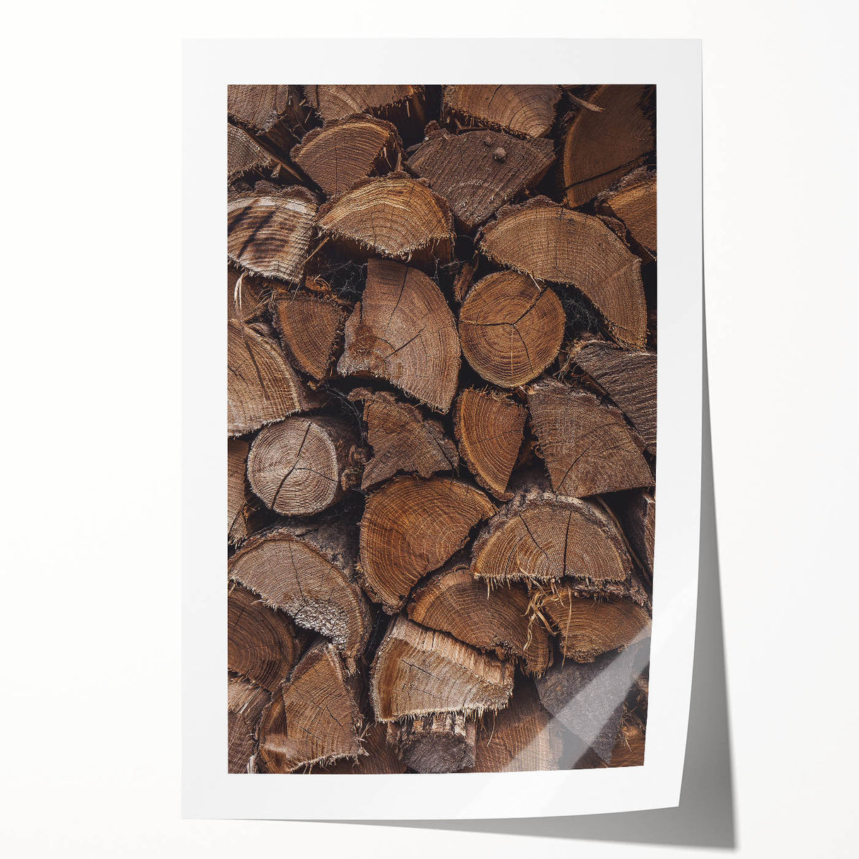 Rustic Wall Art - Stacked Firewood for Cozy Farmhouse Decor