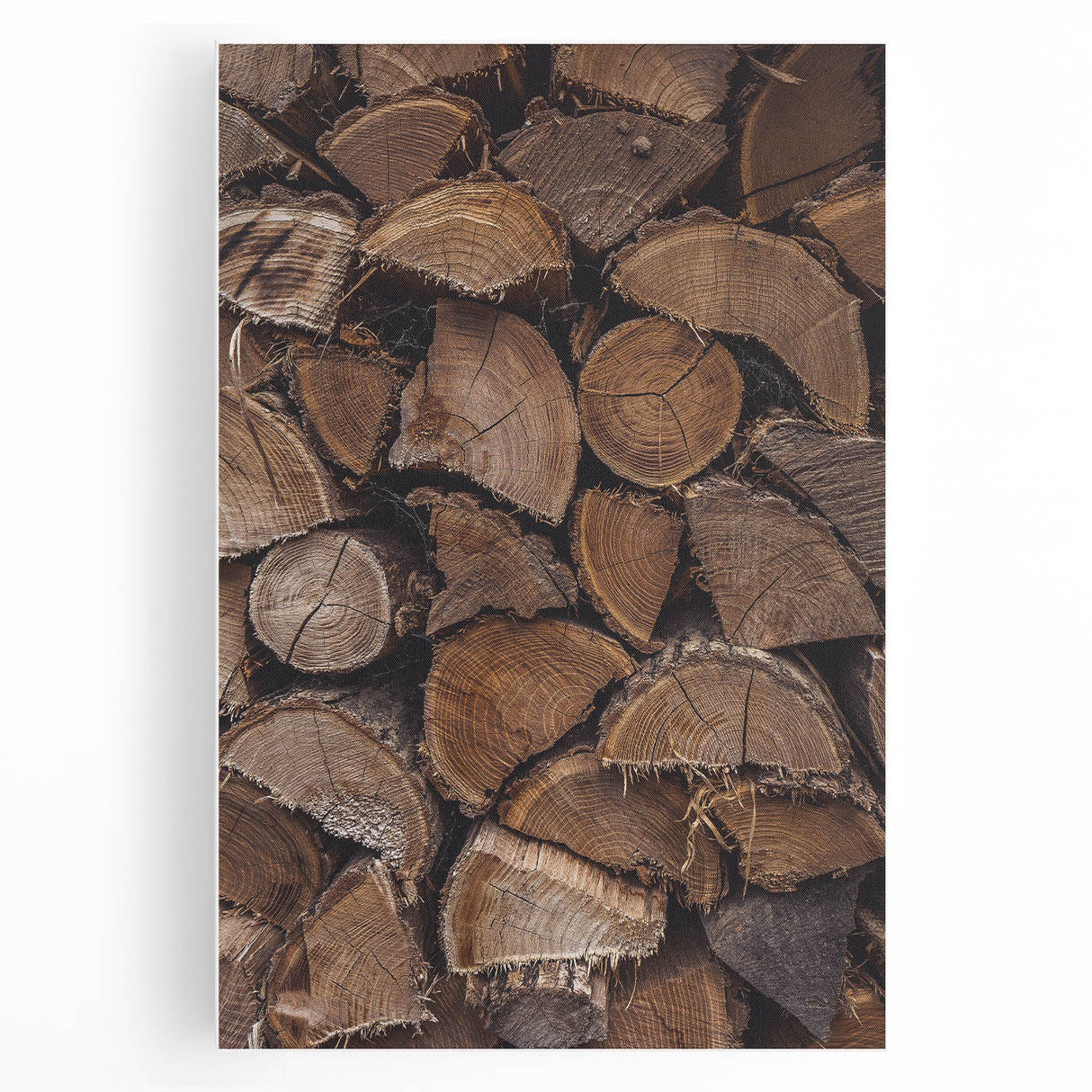 Rustic Wall Art - Stacked Firewood for Cozy Farmhouse Decor